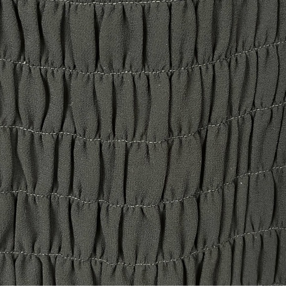 NWT FOREVER 21 Long Black Smocked Stretchy Dress Cami Straps Size 0X - Picture 14 of 16